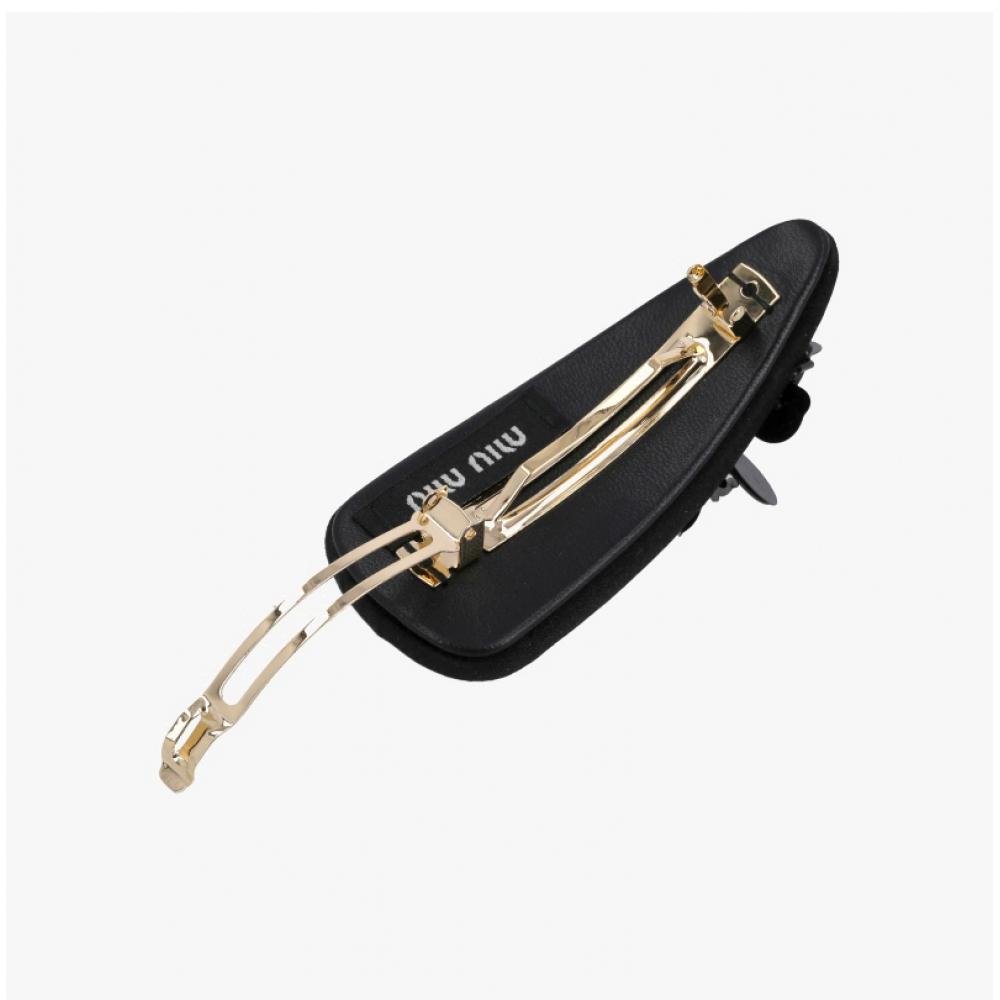 Miu Miu 5if092 2doe F0002 Logo Satin Hair Clip