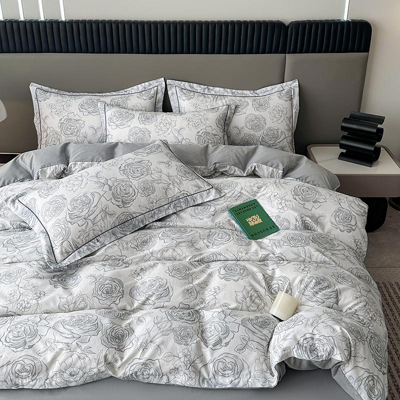 Colorful Flowers Duvet Cover Set Garden Style Quilt Cover 100% Cotton High Quality Queen King Size Bedding Set for Girls Woman