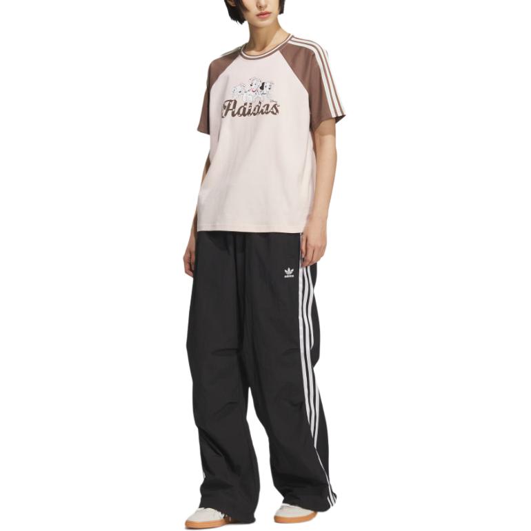 adidas Originals X Disney Dalmatiner Raglan T-Shirt Mode Bequem Weich Sport Kurzarm Damen Tops KG6699