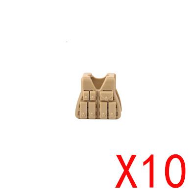 MOC City Building Blocks Weapons Accessories Special Forces Tactical Vest Armor Body Figure Helmet Equipment Pack Brick K062