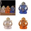 Detailed Ganesha Statue Resin Craft Spiritual Home Decoration Office Sculpture Hindu God Figurine Elephant God Model