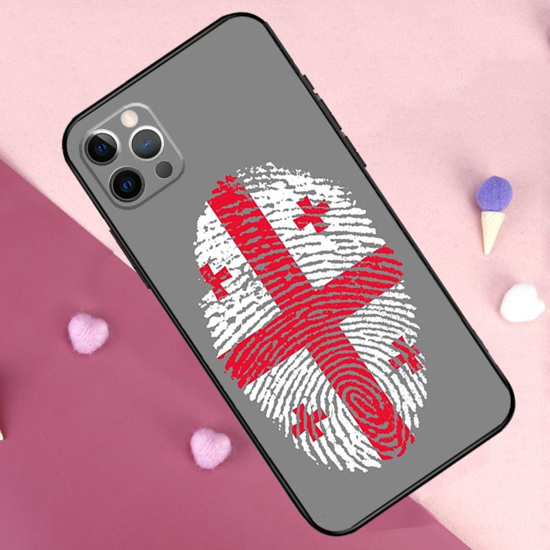 Georgia Flag Phone Case For iPhone 17 Pro Max 17 Air 11 14 15 16 Pro Max Plus 12 13 Mini 16e Back Cover
