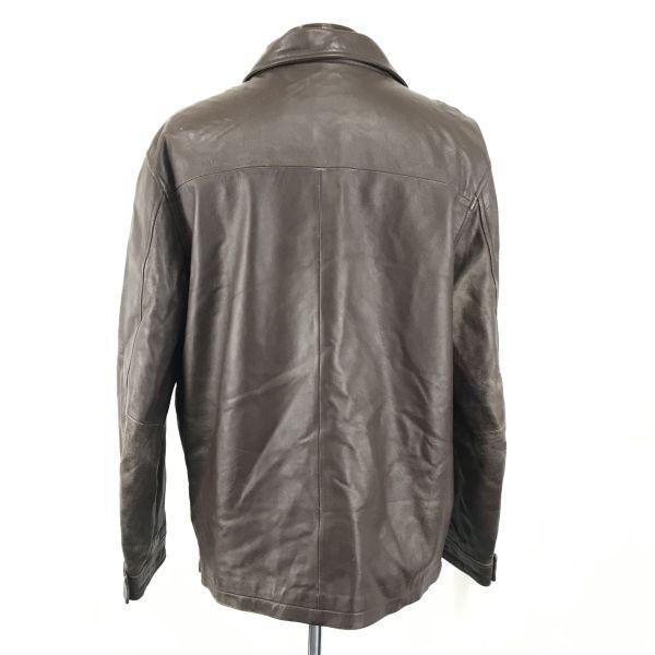 MERTON OXFORD Genuine Lamb Leather Riders Jacket Blouson Outer Men's L Brown(USED)