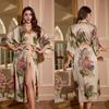 Yaoting's new pajamas women's spring and autumn seven-quarter-sleeved satin pajamas women's long-sleeved thin loungewear WP1110