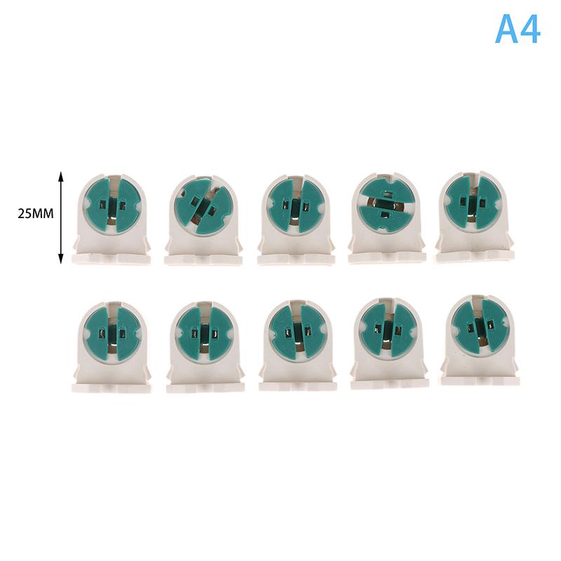 10Pcs Home T5 Light Holder G5 Base Non-Shunted Heat-Resistant Lamp Socket Ac500V 2A For Led Fluorescent Light Tube Holder