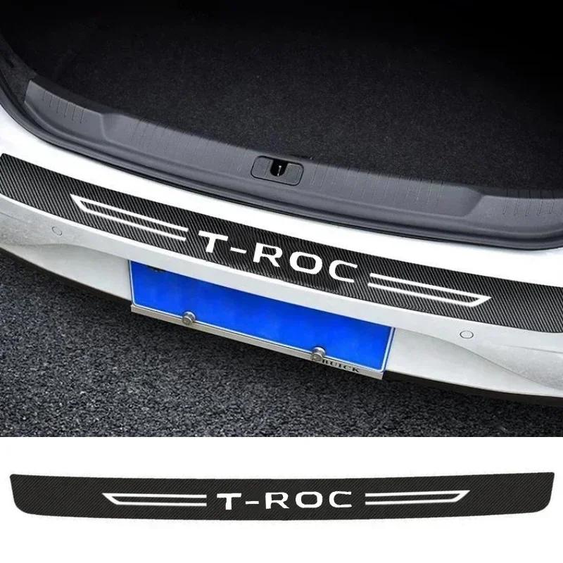 Striscia Anti-collisione Soglia Auto W126, per Volkswagen VW T-ROC Pellicola Anti-graffio con Logo, Adesivi Paraurti Baule, Adesivo Protettivo