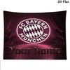 FC Bayern Munchen Custom Name Wall Tapestry Aesthetic Wall Hanging Printed Fabric Blanket Decorative Tapestries for Bedroom Living Room Home Decor