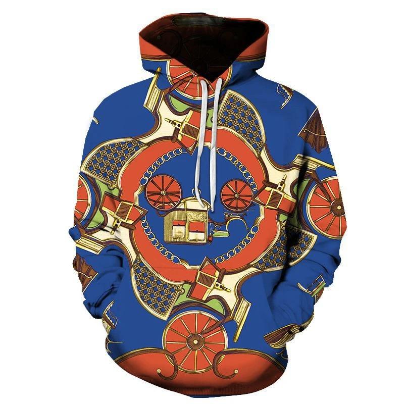 Men's 3D Printed Fashionable Pullover Casual Street Wear Patterned Hoodie