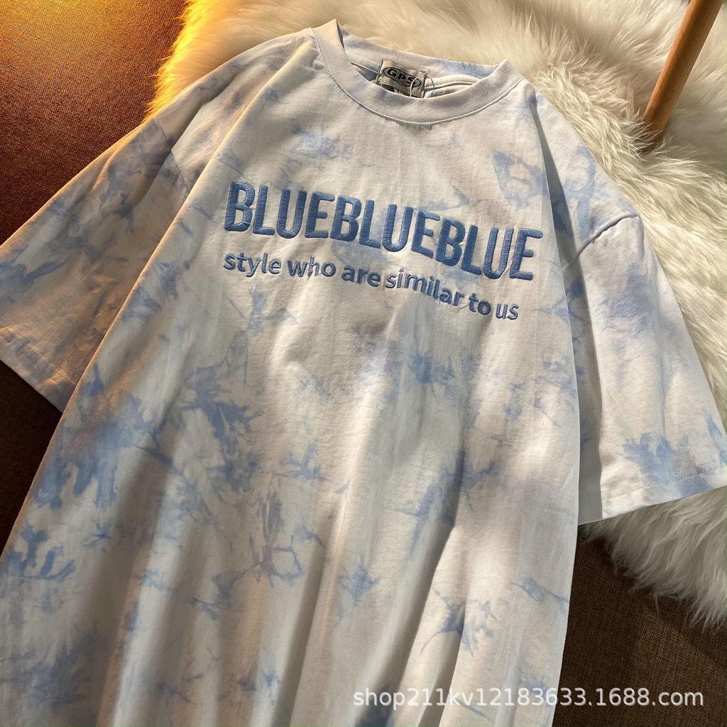 2024 Trendiges Sommer Damen T-Shirt mit lockerem Schnitt und Rundhalsausschnitt aus Polyester