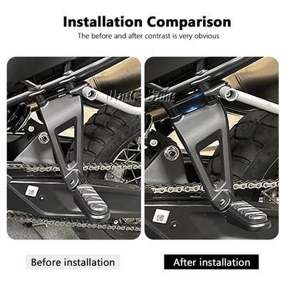 For CFMOTO 800MT 800 MT 800mt 2025 2025 Motorcycle Accessories Black Lower Rear Seat Passenger Pedals Lowering 20mm Bracket Kit
