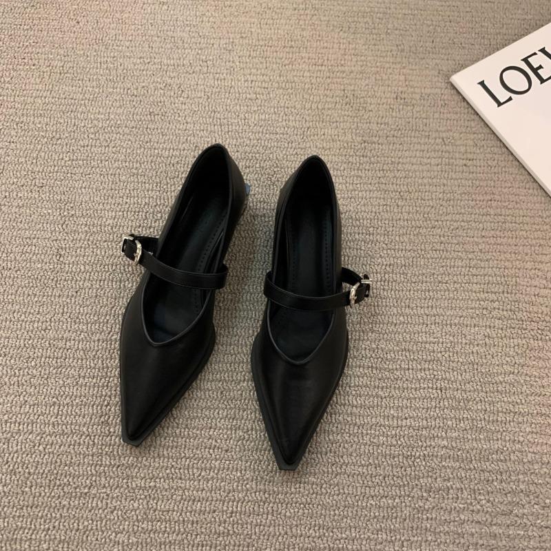 New Style Elegant Pointed Toe Women Heels Shoes Chunky Heeled Sandals Summer Party Pumps Dress Sandals Zapatos Mujer