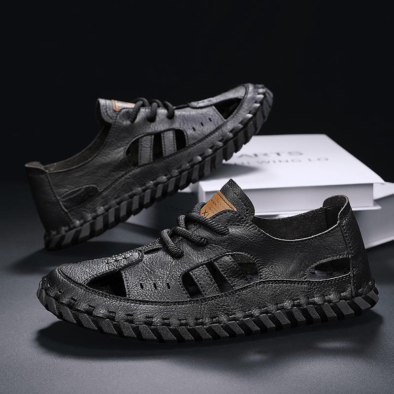 Hand-stitched Summer Men Sandals Breathable Outdoor Men Beach Sandals