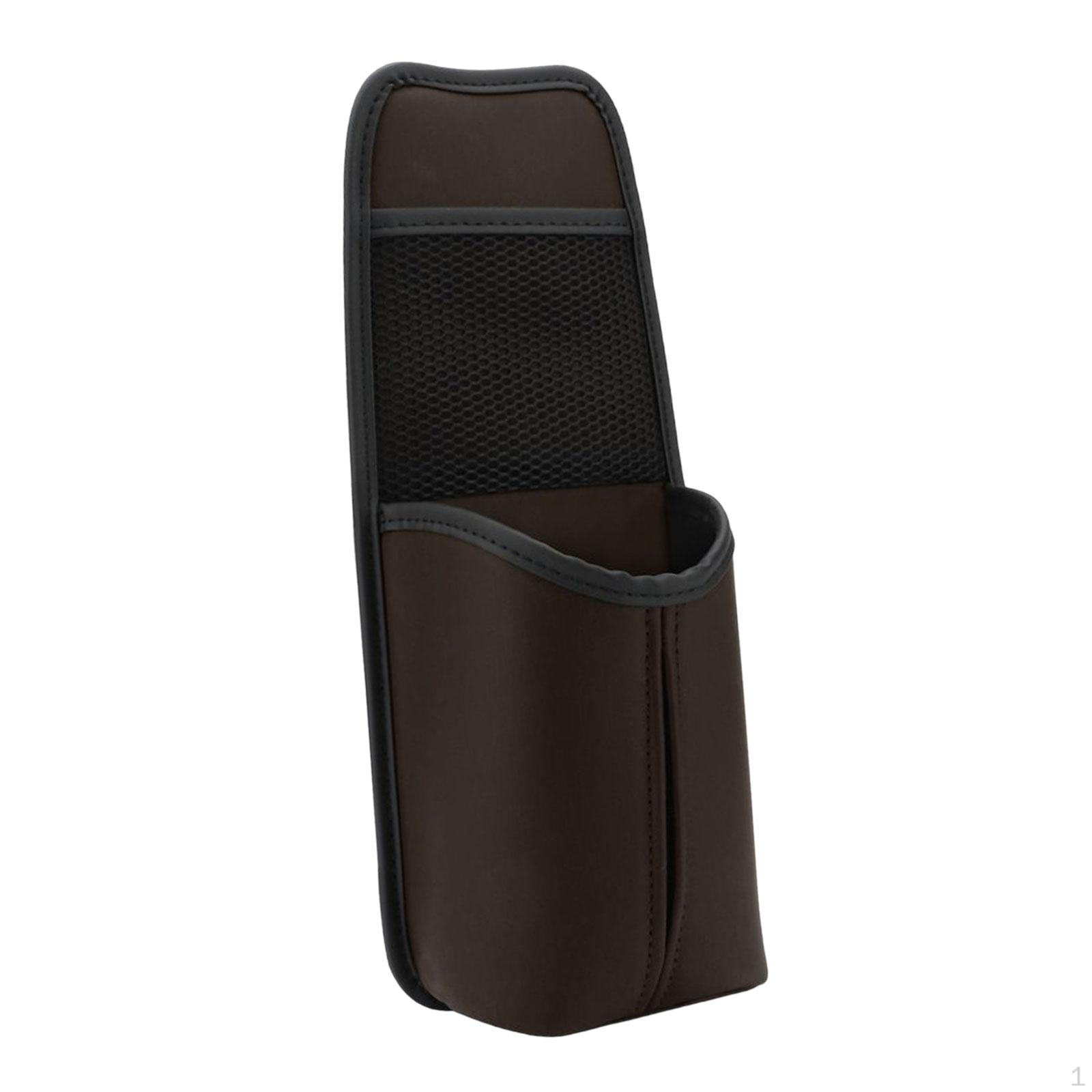 

Storage Bag, Side Organizer, Large Capacity Cell Phones Cup Holder with Mesh Pocket for Truck коричневый