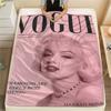 1PC Marilyn Monroe  Print FlAannel Blanket, High quality Comfortable for All Seasons, Home Decor, Warmth and Comfort