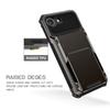 For iPhone 16e Phone Cover PC+TPU Dual Layer Back Case with Card Holder