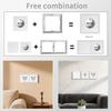 Flush Mount EU Electrical Socket 16A 250V with USB Type-C Charging 1/2 Gang Switch, 80x80mm Golden Panel for European Standard