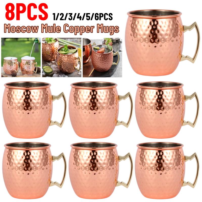 

Moscow Mule Copper Mugs Metal Beer Cup Stainless Steel Copper Goblet Cocktai Wine Coffee Cup Champagne Party Bar Drinkware Tools