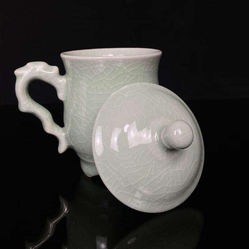YUZUN Sky Blue Ru Kiln Dragon Head Conference Tea Cup