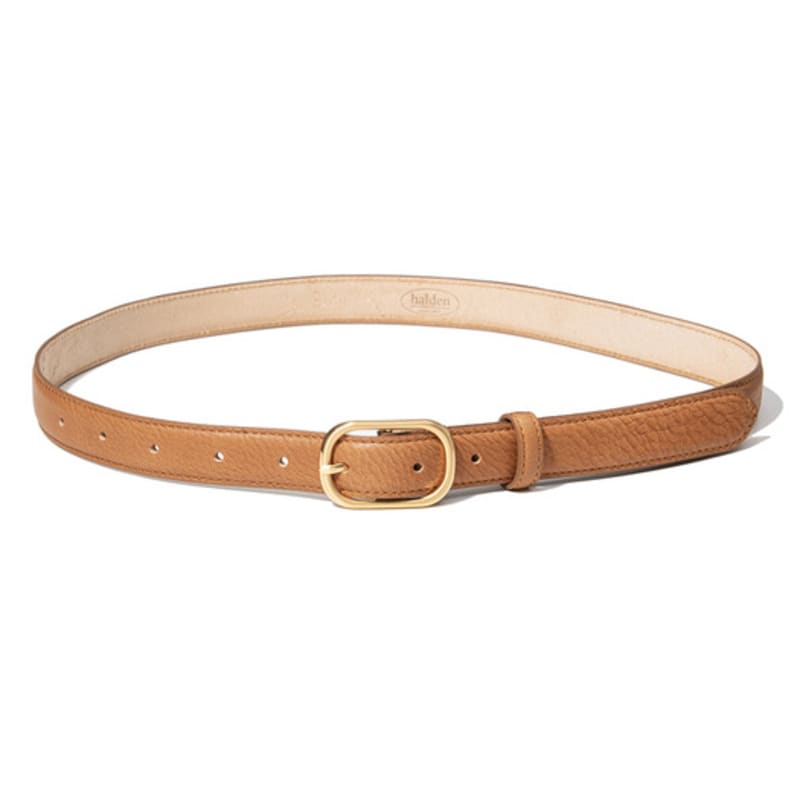 

состояние (W) золотой круглый ремень из коровьей кожи (T021_tan) tan