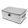 Nonwoven Lockable Storage Box Document Safe Portable Foldable Toy Clothes Organizer Container with Zipper Lid