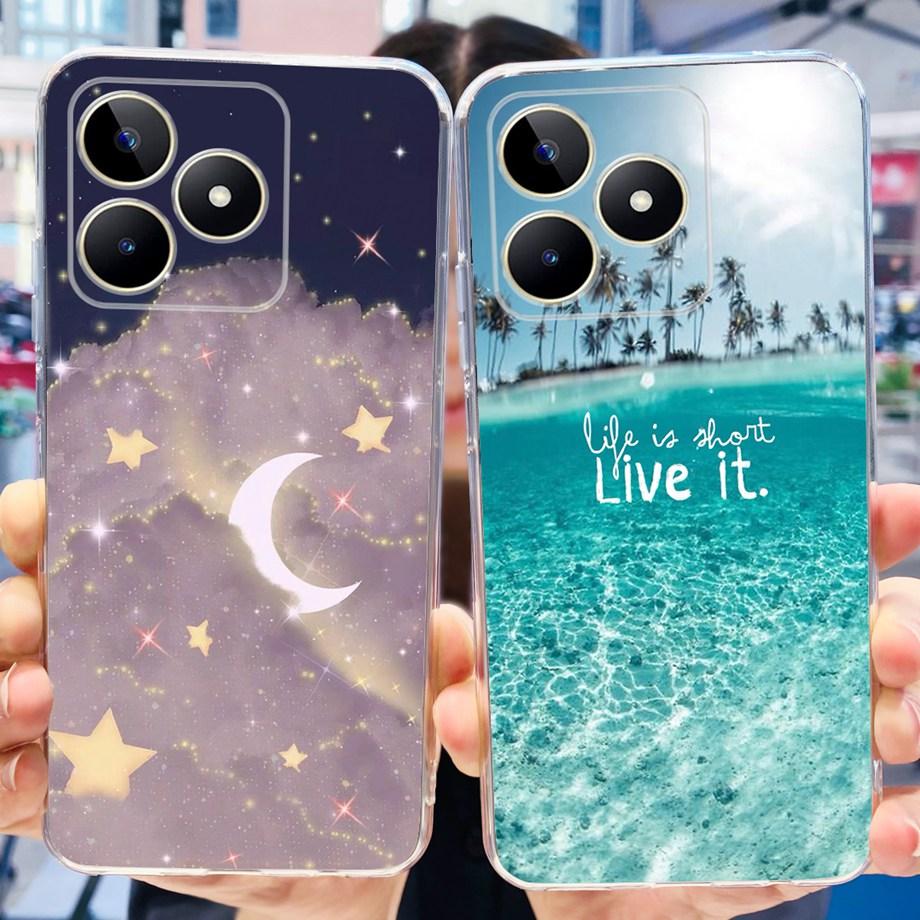 For Realme C51 RMX3830 / Realme C53 RMX3760 Global Phone Cover Cases Transparent Soft TPU Capas Etui For RealmeC51 C 51 Housing