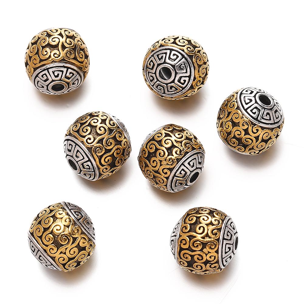 5pcs/lot Alloy Spacer Beads Metal Color Irregular Bead for DIY Jewelry Bracelet Necklace Making Findings Supplies Accessories