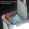 Flat Squeeze Mop Bucket Set with Long Handle 360-Degree Rotation Dry Wet Use Tile Floor Cleaning Mop with Wringer Kit
