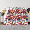 Eurovision Flag Art Throw Blanket Fluffys Large Fluffy Blankets