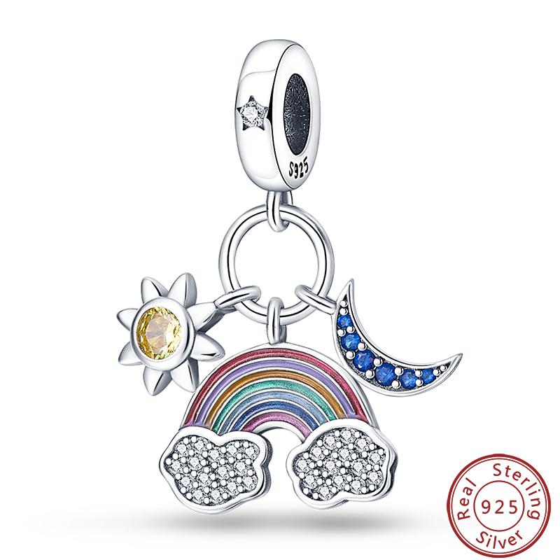 Dreamy Unicorn Series Copper Rainbow Cloud Dreamy Color Charms Beads 3Mm Diy Fine Jewelry Making