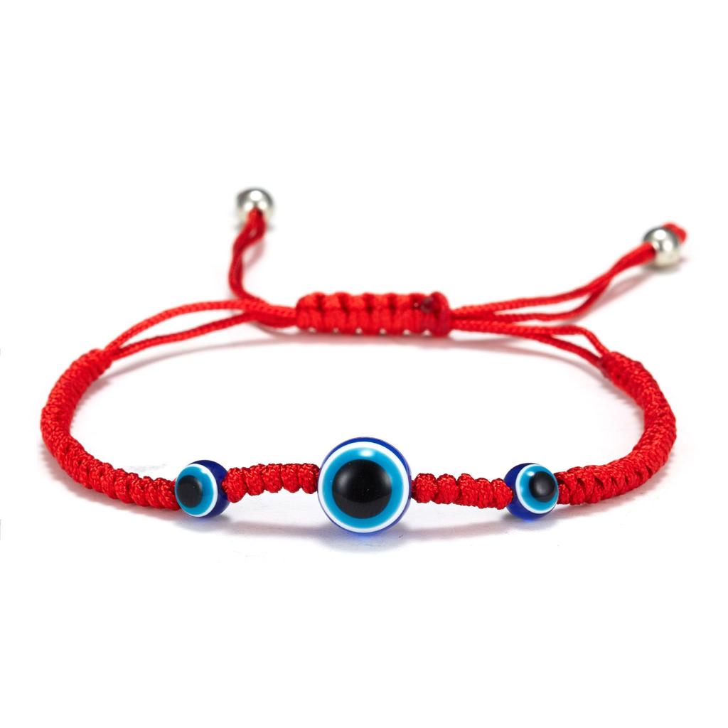 Blauwe Boze Oog Armbanden Armband Goede Geluk Rode Draad Gevlochten Verstelbare Bedel Armband Voor Koppel Vrouwen Geliefde Dame Cadeau