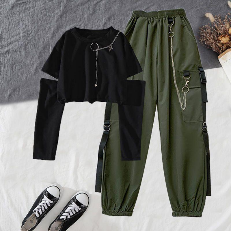 

Женский летний комбинезон, модный студенческий стильный красивый крутой женский универсальный комплект L