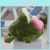 Green Frog Stuffed Animal Keyring With Soft Short Plush For Kids Gift