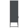 Komoda Wysoka Antracyt 68X39X123 Cm Stal