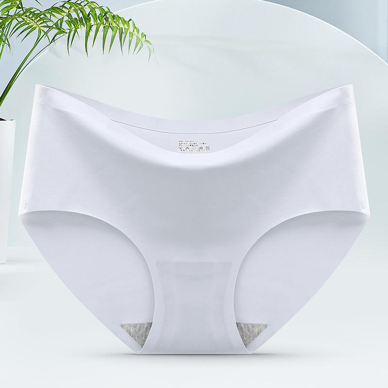 Women's Mid-Waist Ice Silk Seamless Thong Panty