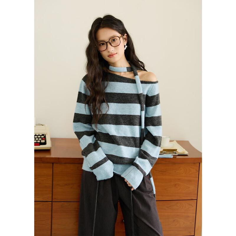 Relaxed Fit Off-Shoulder Knitted Top One Size