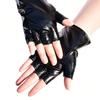 1 Pair Leather Fingerless Casual Sports Style Gloves, Fashion Street Dance For Men