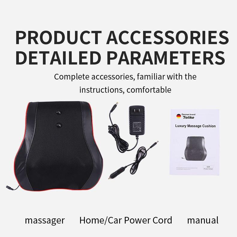 Dual-Use Electric Neck, Shoulder, and Back Massager Pillow for Home and Car