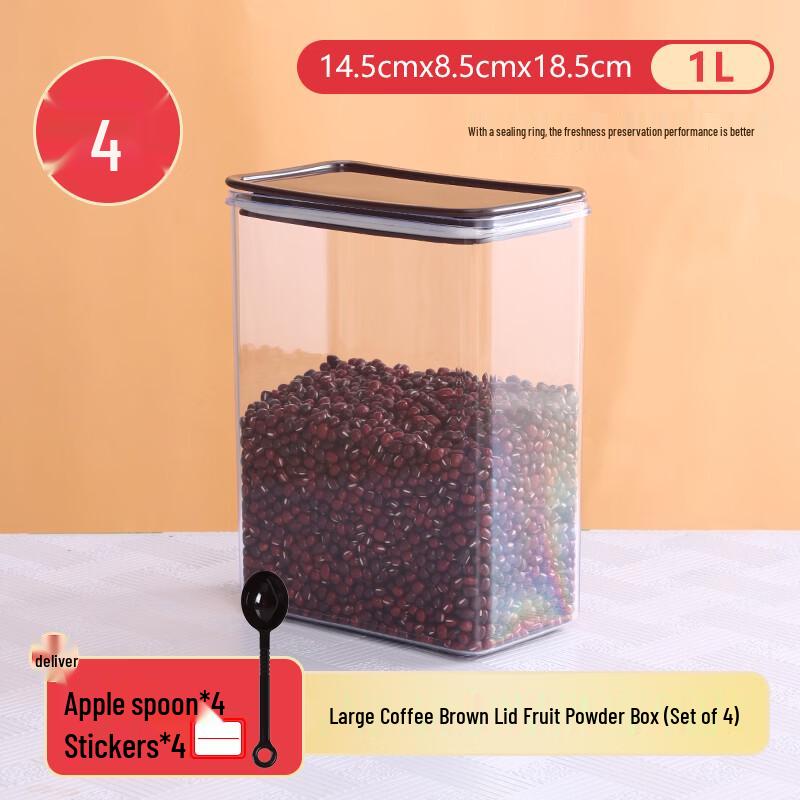 Набор герметичных пластиковых квадратных банок для хранения продуктов