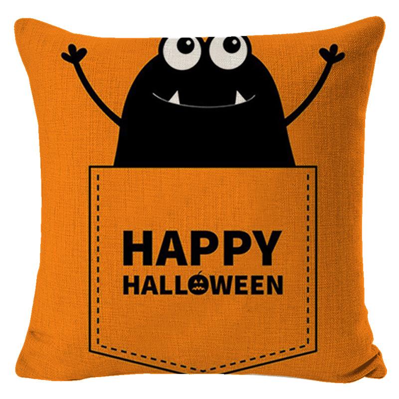 Pillow Cover Halloween Funny Atmosphere Decoration Car Cushion Room Bedside Cushion Sofa Waist Cushion Cushion Cover