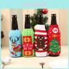 Elegante Manga de Garrafa de Cerveja de Natal Tricotada com Charme Padrões de Homem de Gengibre e Árvore para Celebrações Sazonais