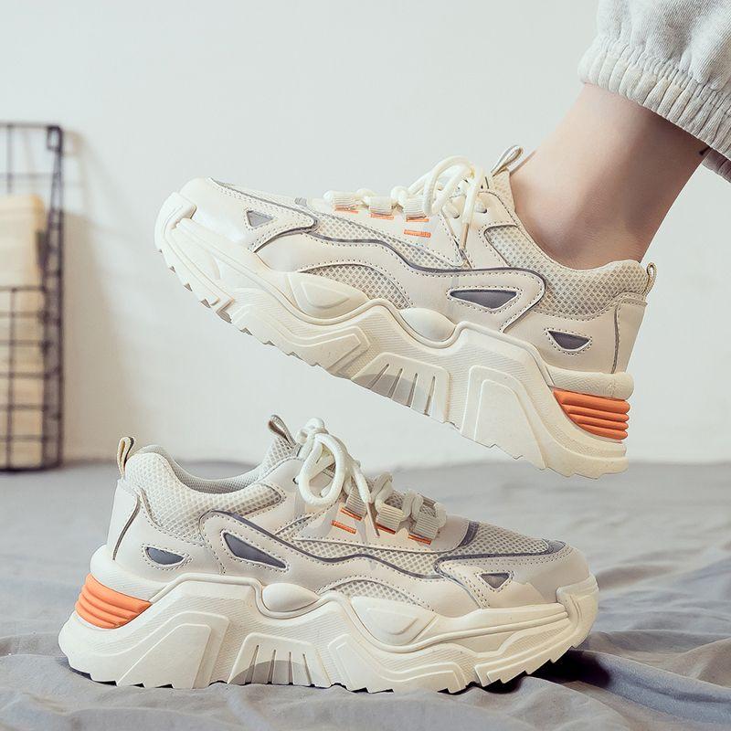 Thick Platform Mesh Upper Breathable Running Sports Shoes for Men High Quality Outdoor Low Price Designer Gym Man Casual Sneaker