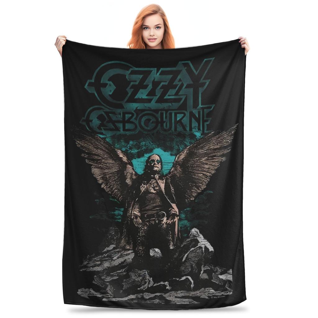 Ozzy Osbourne Decke Flanell Vintage Warm Überwurfdecke für Bettwäsche Wohnzimmer Frühling Herbst,