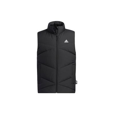 Zjy Gfx Dwn V Zip-Up Collar Solid Down Vest Men Tops Black H20779