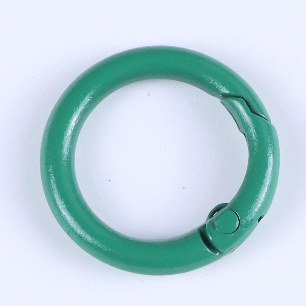 24mm Candy Color Round Metal Keychain - Handmade Spray Painted DIY Jewelry Accessory, Available In Multiple Colors