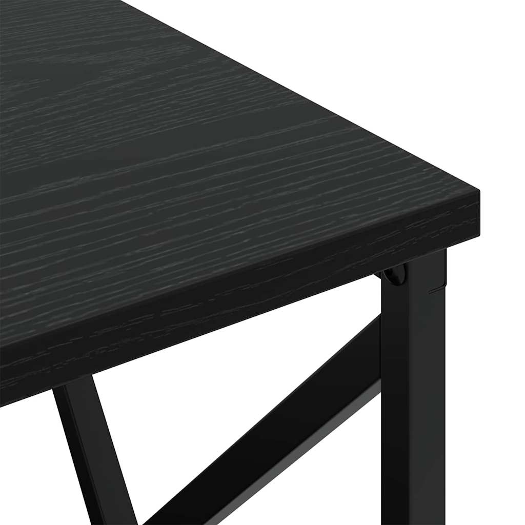 Nightstand Set of 2 Black Oak Effect 40 X 31 X 60 Cm