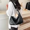 Retro Pu Leather Shoulder Bag Ladies Large Capacity Underarm Bag  Versatile Commuter Tote Bag For Women Gifts