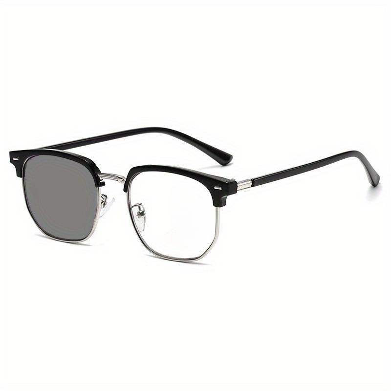 2PCS Anti Blue Light Pochromic Glasses Suitable for Computers Driving and Daily Wear Y2K Fashion Glasses for Both Men Women