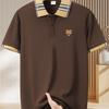 Herren Outdoor Golf T-Shirt mit Tigerkopf-Print, Einfaches Modehemd, Business Casual mit atmungsaktivem Kurzarm-Umlegekragen Outfit