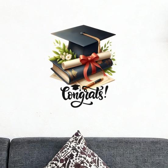 Congrats Grad Sign for Backdrop Class of 2026 Graduation Congratulation Wall Decals for Grad Party Decorations Photo Props