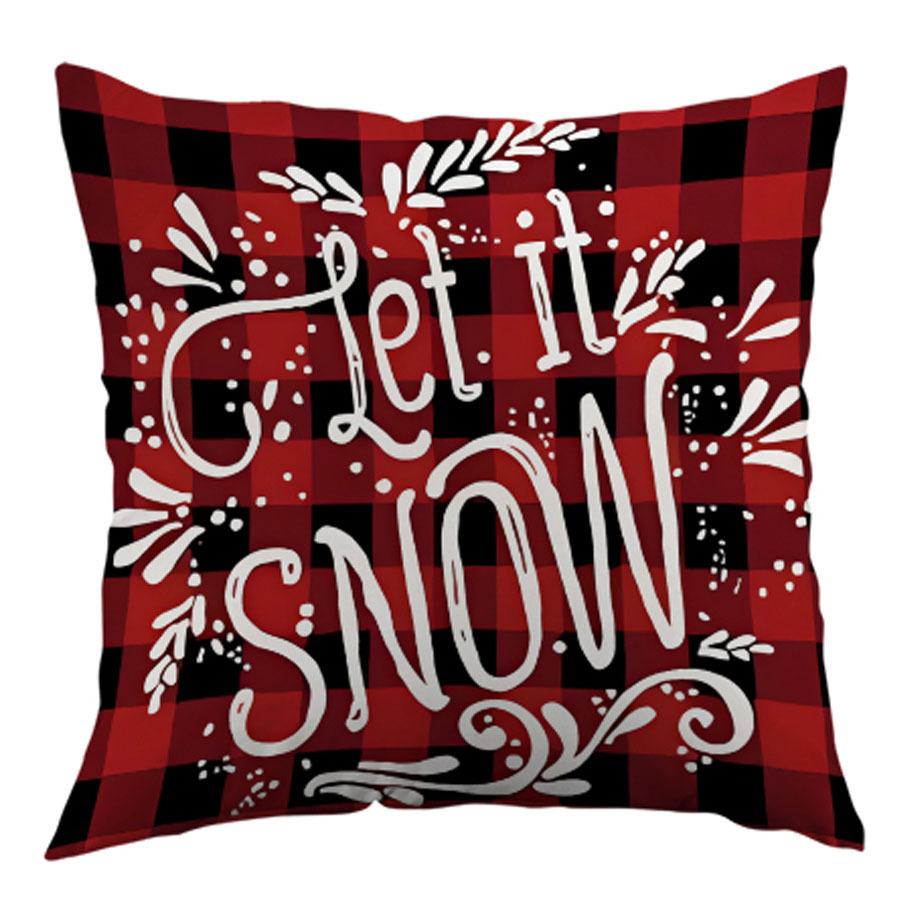 Christmas Christmas Elements Throw Pillow Cover Home Sofa Decorative Pillow Santa Claus Cushion Cover